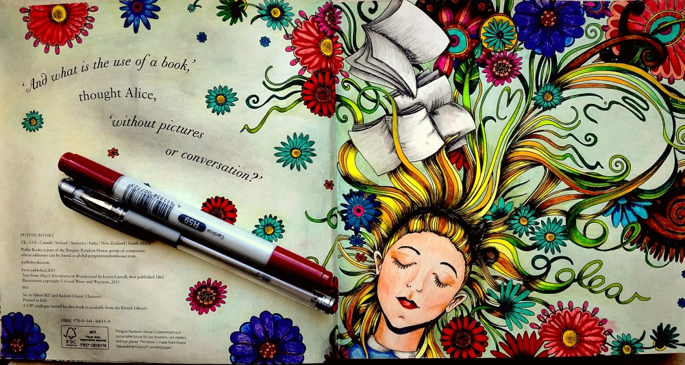Escape to Wonderland - A colouring book Adventure - Malbuch für Erwachsene - ausgemalt von Nicole