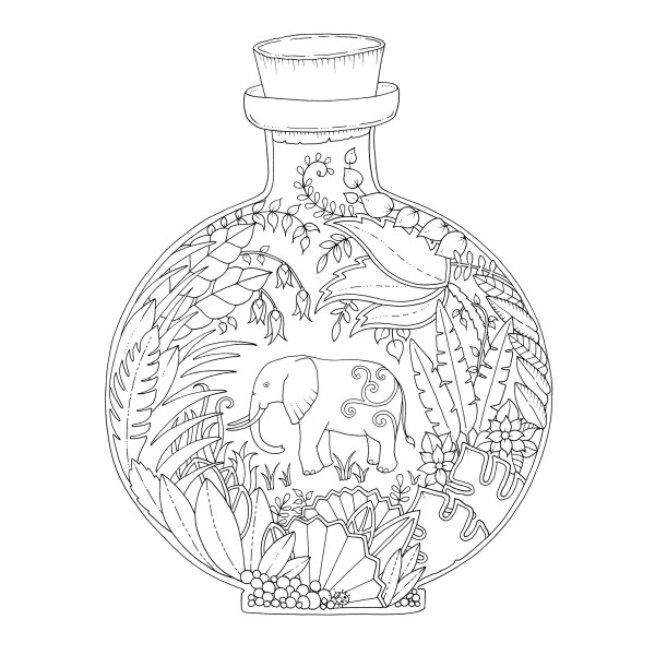 Magical Jungle - Johanna Basford Motiv Vase