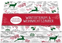 Postkarten zum Ausmalen für Erwachsene Wintertraum und Weihnachtszauber